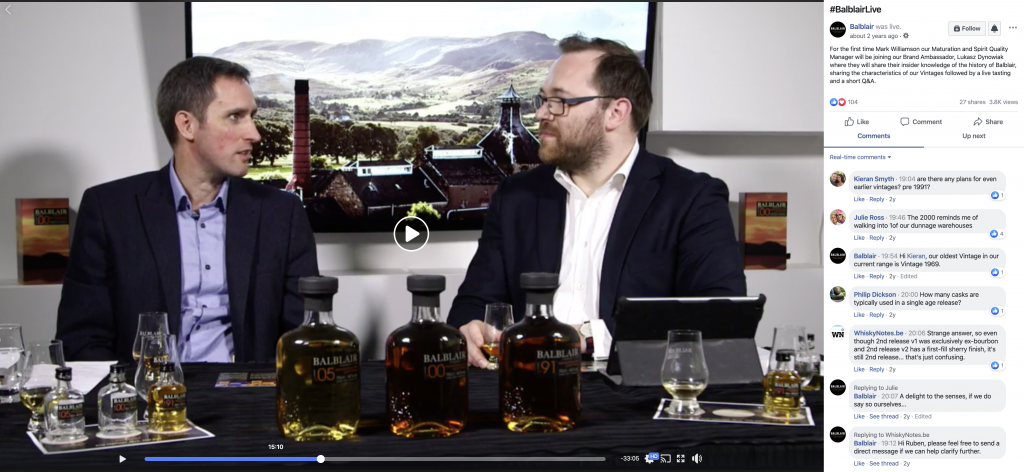 Balblair whisky tasting livestream